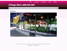 Tablet Screenshot of ogingerbistro.net